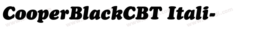 CooperBlackCBT Itali字体转换